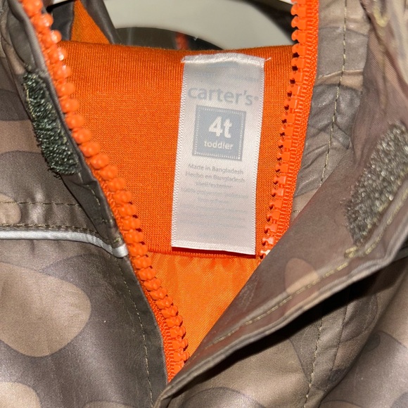 Carter's Boy's size 4 Toddler Green Army Raincoat - Picture 4 of 5